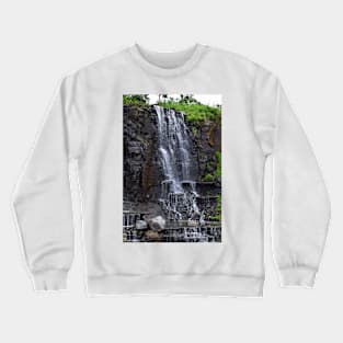 Waterfall on Campus of Far East Federal University, Vladivostok, Russia Crewneck Sweatshirt